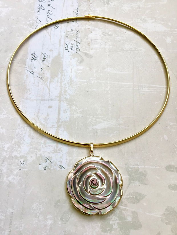 Pandantiv floare Sidef Paua Shell