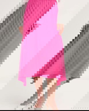 Dkny fustă culoarea negru, midi, evazați, P4DN8X10