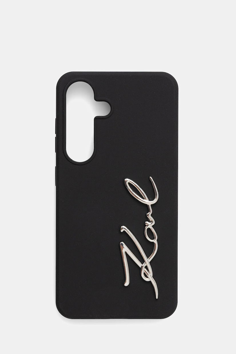 Karl Lagerfeld husă pentru telefon Samsung Galaxy S25 culoarea negru, KLHCS25SSCMSMVK
