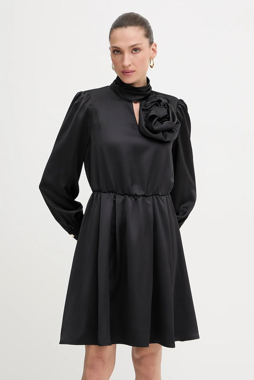 Fracomina rochie culoarea negru, mini, evazați, FR25WD1018W41101