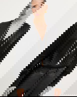 Fracomina body culoarea negru, uni, FR25WT5004W42201