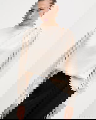 Fracomina bluză culoarea bej, uni, FR25WT1020W41101