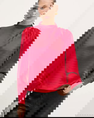 Fracomina bluză culoarea roșu, uni, FR25WT1020W41101