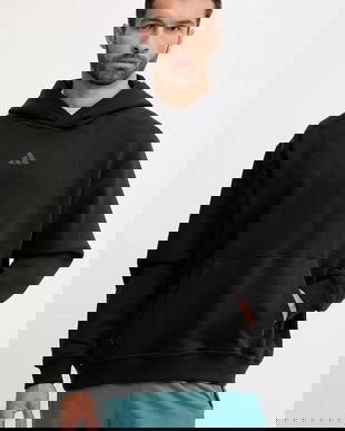 adidas Performance hanorac de antrenament POWER culoarea negru, cu glugă, uni, JZ6248