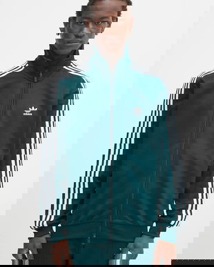 adidas Originals bluză Classic TT culoarea verde, cu imprimeu, JY1280