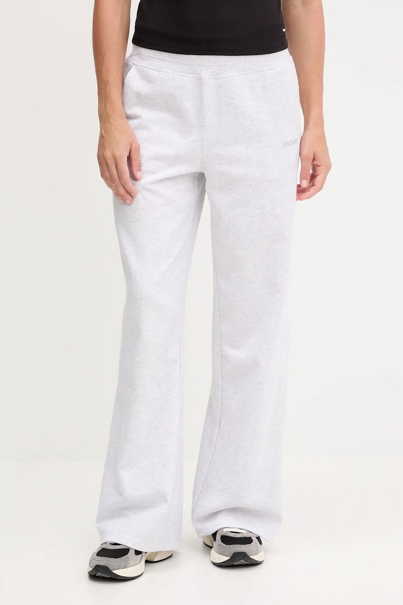 Dkny pantaloni de trening culoarea gri, melanj, DP5P3601