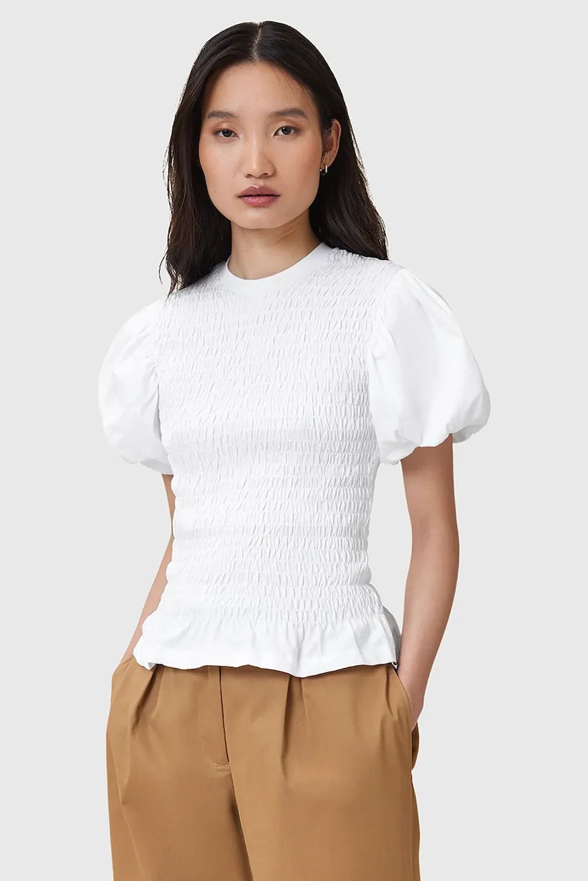 AllSaints bluză DAEL culoarea alb, W013JD