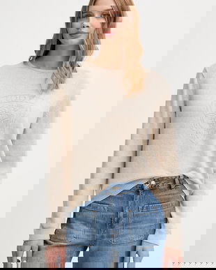 Joop! pulover din amestec de lână culoarea bej, light, 30047489