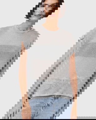 AllSaints bluză THEA culoarea argintiu, W207JC