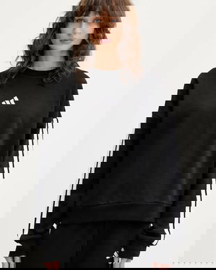 adidas bluză Essentials culoarea negru, cu imprimeu, JE1298