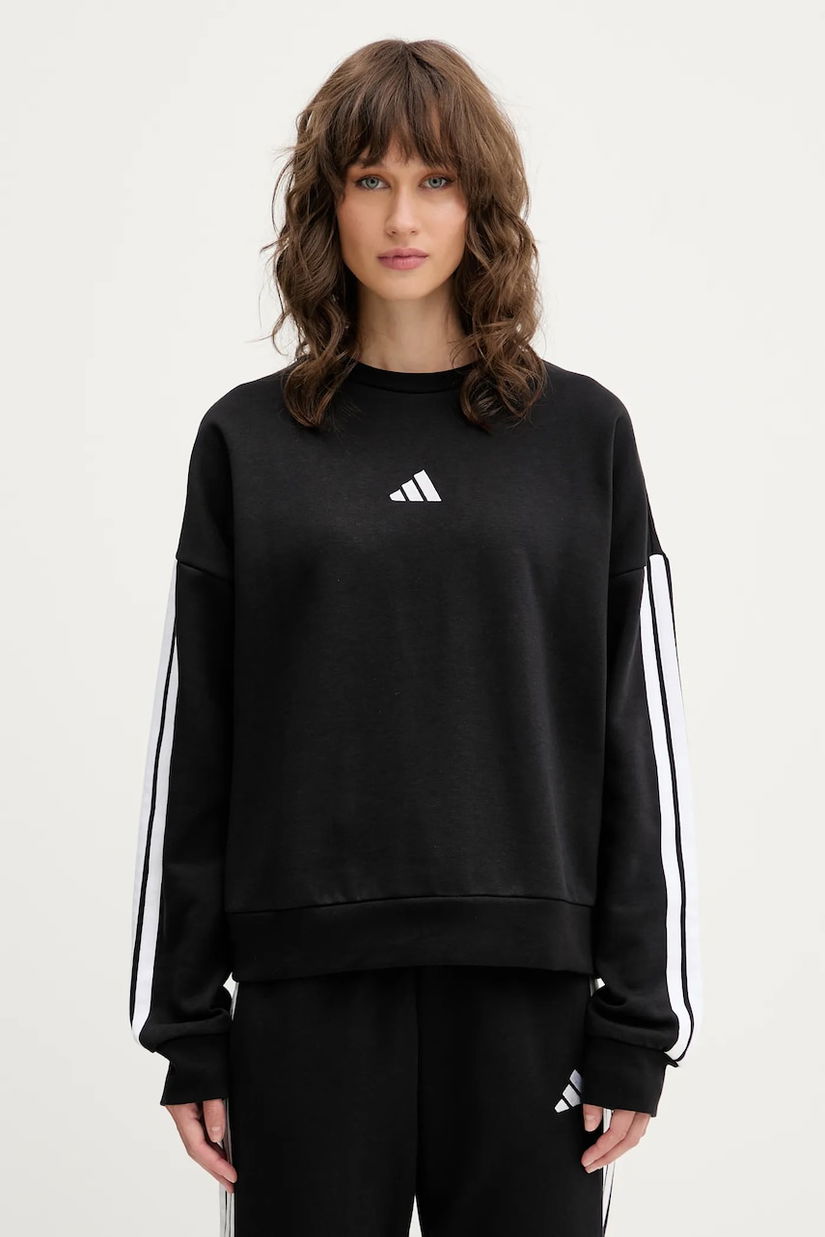 adidas bluză Essentials culoarea negru, cu imprimeu, JE1298