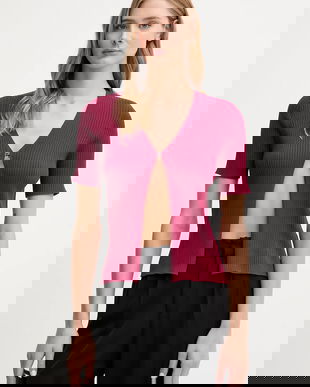 Dkny cardigan culoarea bordo, light, P52XAX02