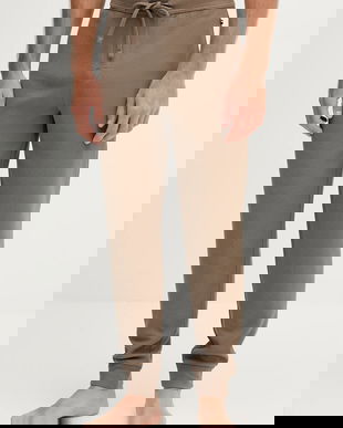 BOSS pantaloni de lounge culoarea maro, uni, 50535878