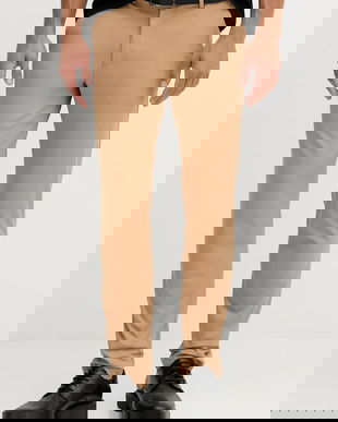 BOSS pantaloni culoarea verde, cu fason chinos, 50543945