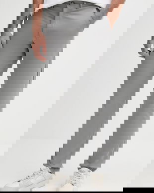 BOSS pantaloni culoarea gri, cu fason chinos, 50543945