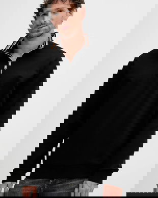 BOSS bluză culoarea negru, uni, 50543887