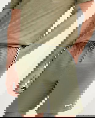 BOSS pantaloni scurți de lounge culoarea verde, 50545942