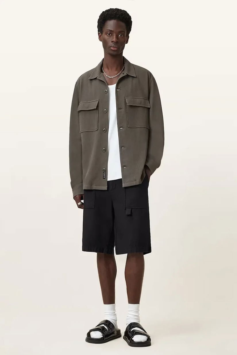 AllSaints pantaloni scurți TALBOT culoarea negru, M008TC