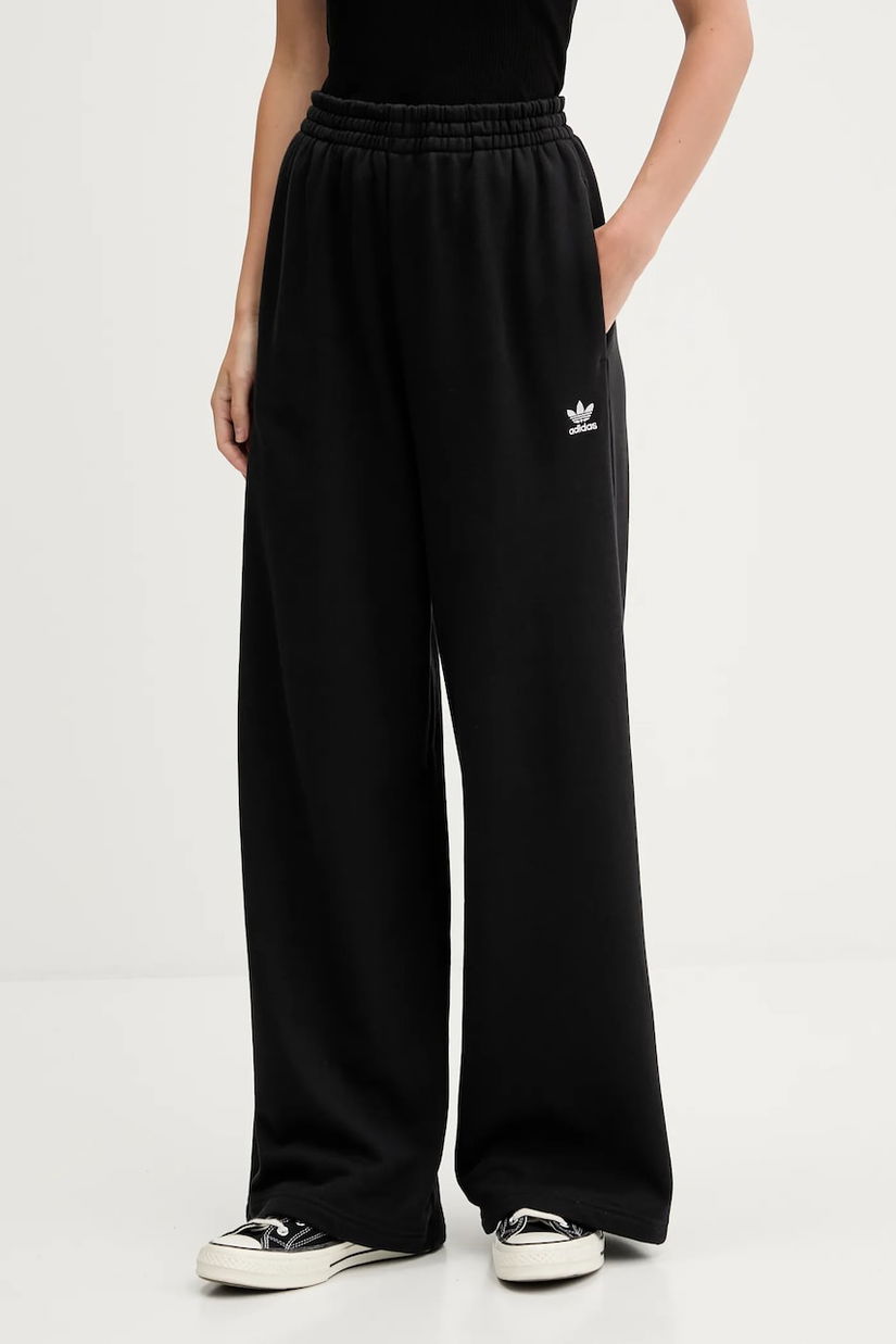 adidas Originals pantaloni de trening din bumbac Essentials culoarea negru, uni, JW2812