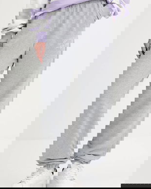 Tommy Jeans pantaloni de trening culoarea gri, melanj, DW0DW20994