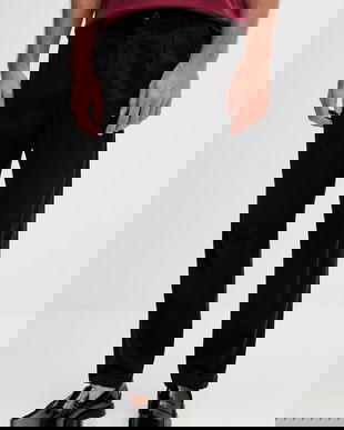 BOSS pantaloni culoarea negru, mulată, 50546894