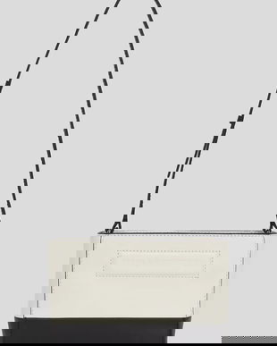 Karl Lagerfeld poșetă de piele IKON/K culoarea alb, A3W32030