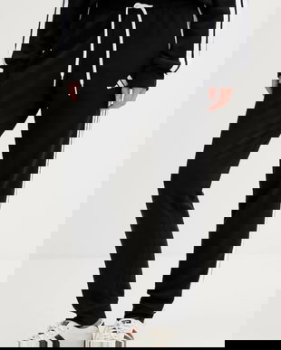 adidas pantaloni de trening Essentials culoarea negru, cu imprimeu, JX2543