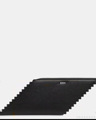 BOSS portofel de piele culoarea negru, 50548208