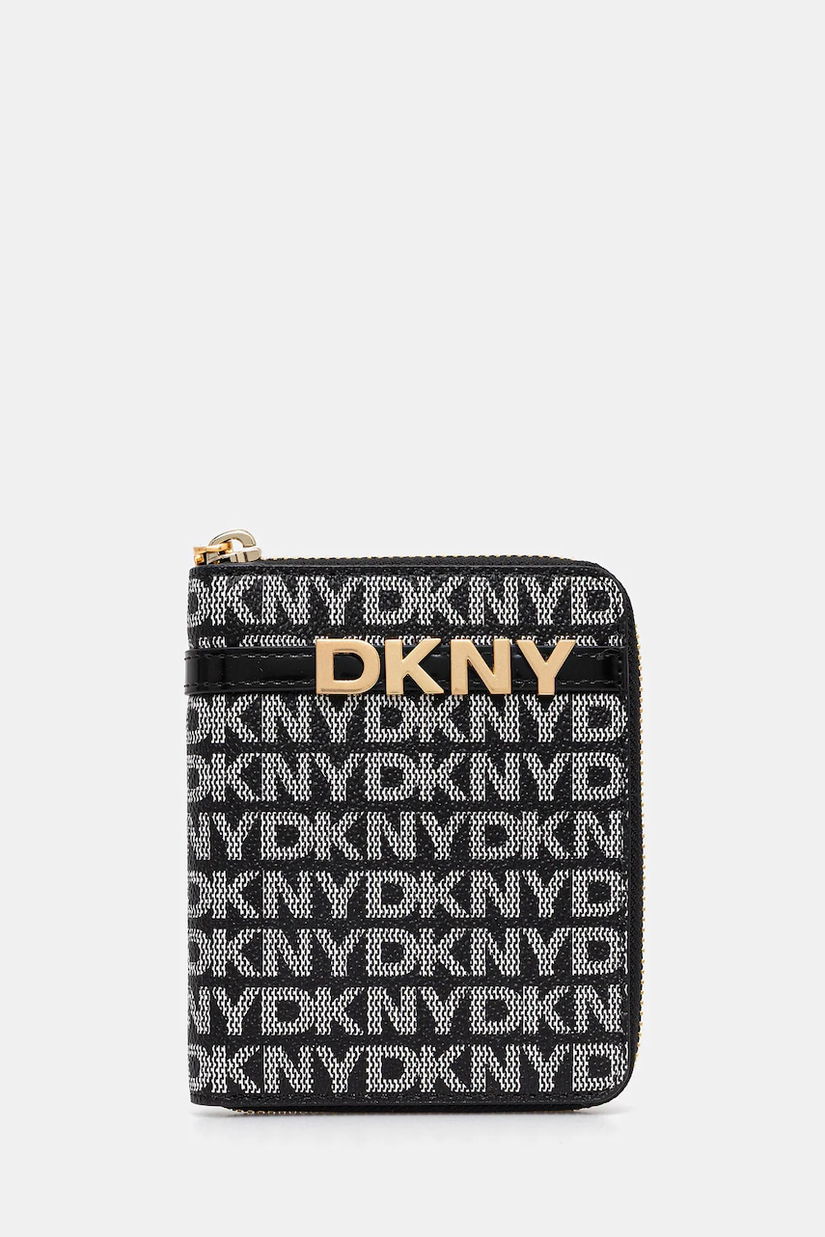 Dkny portofel de piele culoarea negru, R5215M25