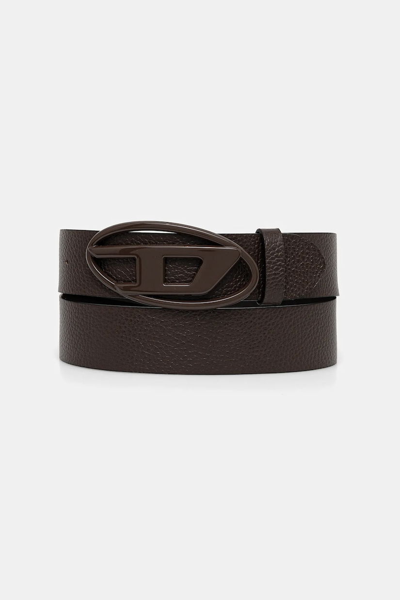 Diesel curea de piele OVAL D LOGO B-1DR culoarea maro, X08516.P4231