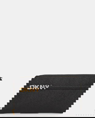 Dkny portofel de piele culoarea negru, R521KM28