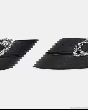 Just Cavalli curea de piele culoarea negru, 79QA6F40 ZP295