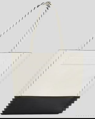 Karl Lagerfeld poșetă de piele IKON/K culoarea alb, A3W30184