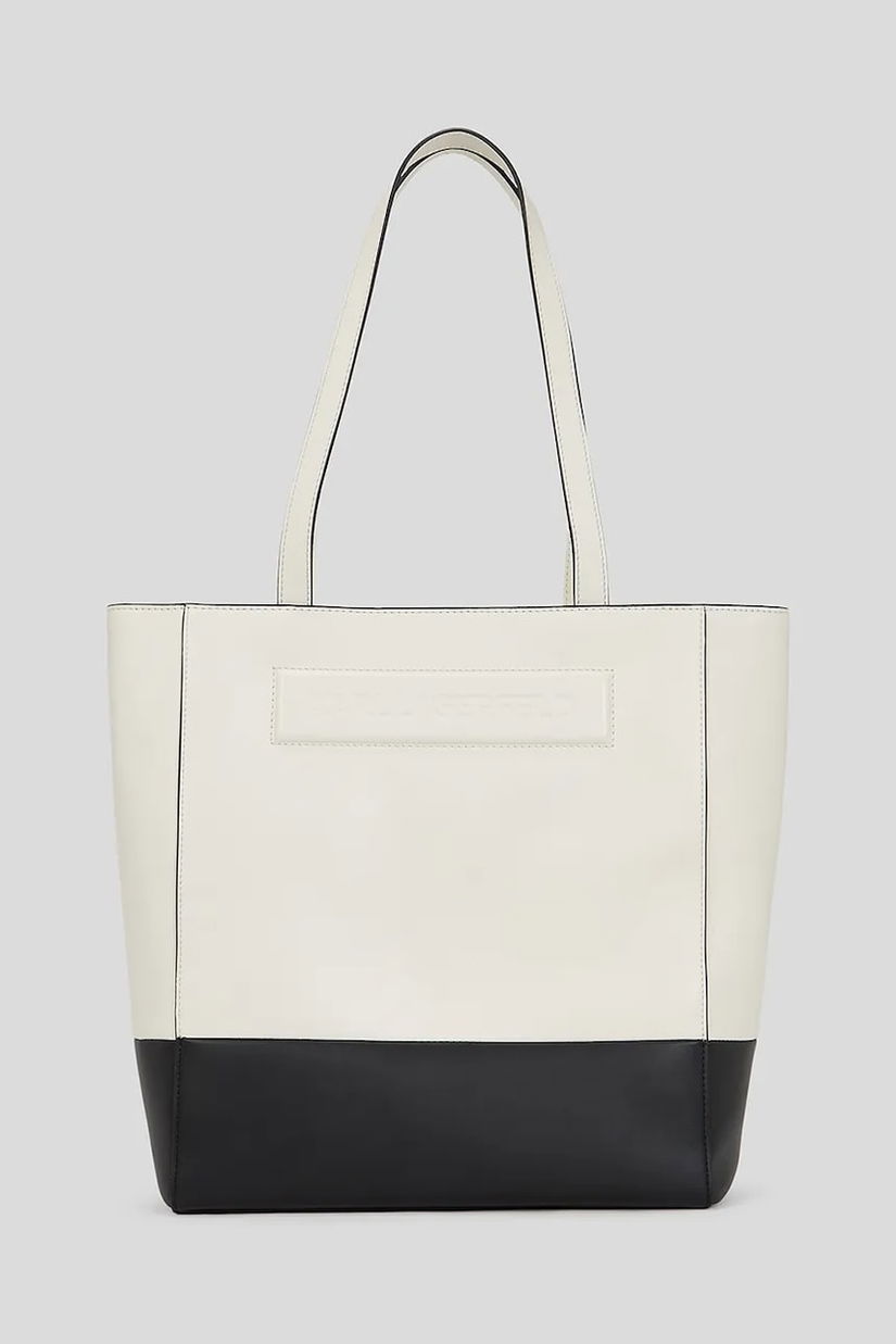 Karl Lagerfeld poșetă de piele culoarea alb, A3W30184