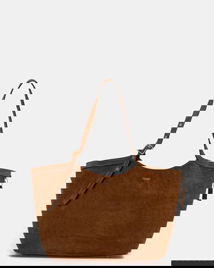 Coach geantă de mână din piele întoarsă culoarea maro, CBN47