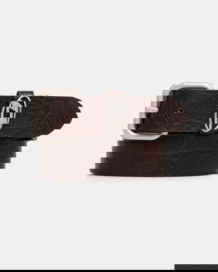 Diesel curea de piele OVAL D LOGO B-1DR OVAL D culoarea maro, X10314.PS681