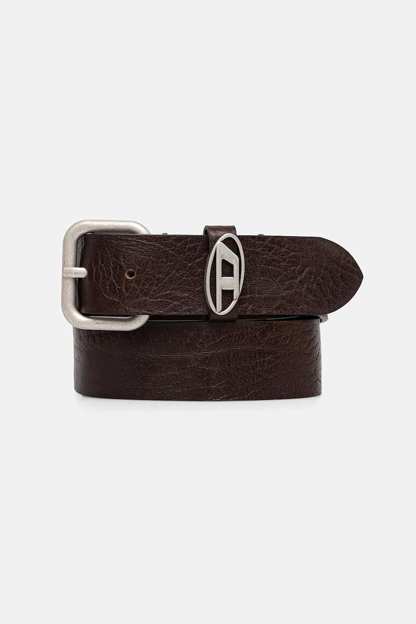 Diesel curea de piele OVAL D LOGO B-1DR OVAL D culoarea maro, X10314.PS681
