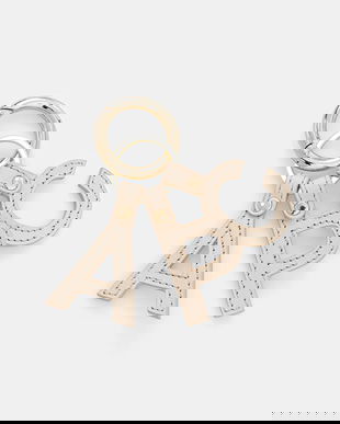 A.P.C. breloc de piele porte-cles lettres PXAWV.F63656