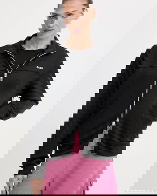 BOSS bluză culoarea negru, uni, 50544177