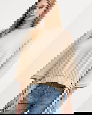 Joop! bluză culoarea bej, uni, 30047771