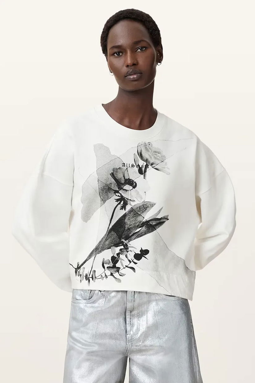 AllSaints bluză LYSS culoarea alb, W147JC