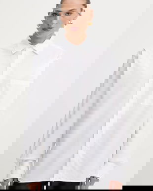 BOSS cămașă din bumbac culoarea alb, cu guler clasic, relaxed, 50543800