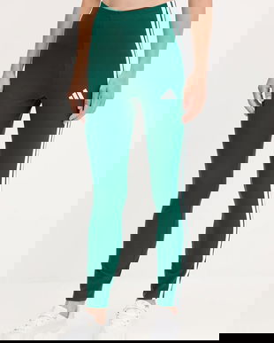 adidas colanți 3-Stripes culoarea verde, cu imprimeu, KB7663