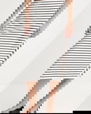 Dkny fustă culoarea alb, midi, creion, DJ5R0729