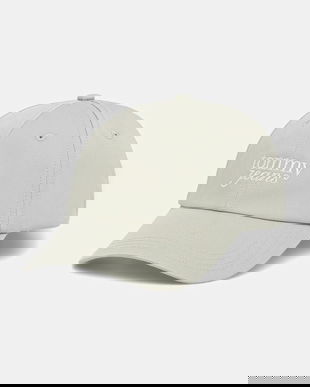 Tommy Jeans șapcă de baseball din bumbac culoarea verde, AW0AW17815