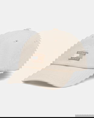 Tommy Jeans șapcă de baseball din bumbac culoarea bej, AW0AW17580