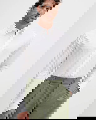 Michael Kors cămașă culoarea alb, cu guler clasic, regular, CT5403V4CZ