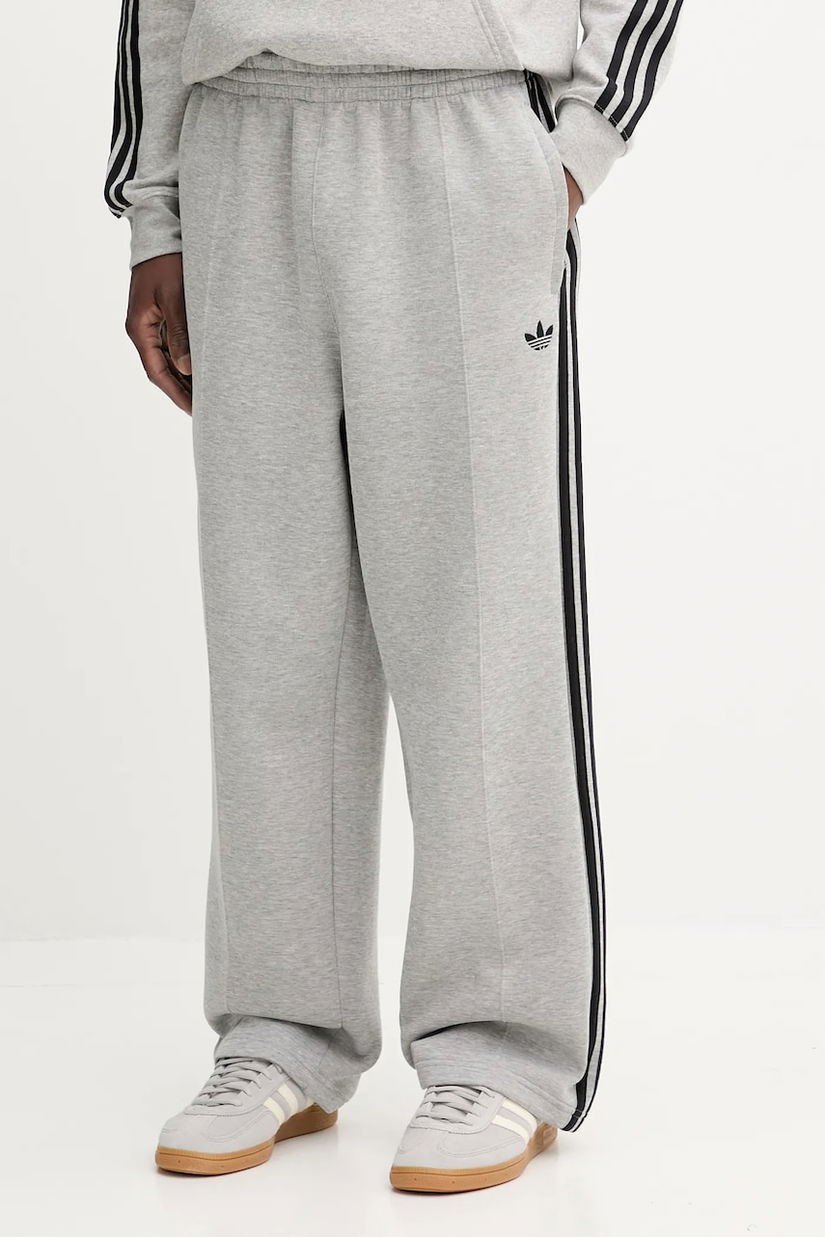 adidas Originals pantaloni de trening Spacer Drill Tp culoarea gri, cu imprimeu, JX1505