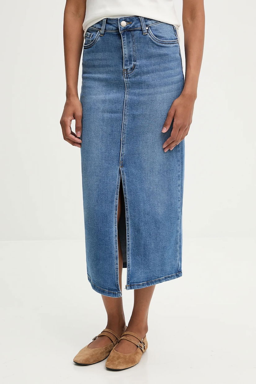 Answear.LAB fusta jeans midi, creion