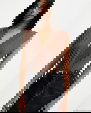 Answear.LAB body culoarea maro, neted